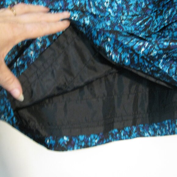 **Cato Ruffled Tier Skirt Size 6 Blue Shades Gorgeous Lined - Picture 6 of 6